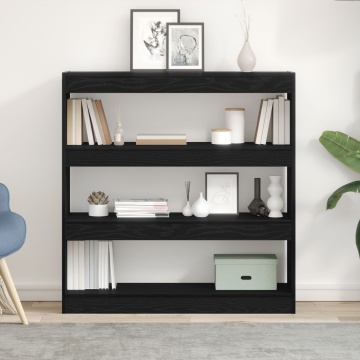 Bibliotecă/paravan de cameră, stejar negru, 100x30x103 cm, lemn - Img 1