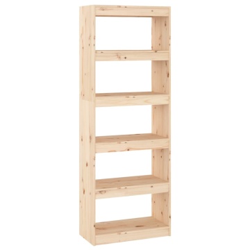 Bibliotecă/Separator cameră, 60x30x167,5 cm, lemn masiv pin - Img 2