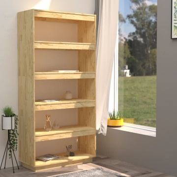 Bibliotecă/Separator cameră, 80x35x167 cm, lemn masiv pin - Img 3