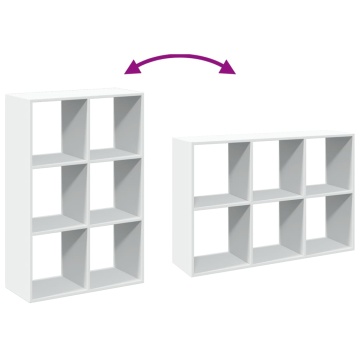 Bibliotecă/separator cameră alb 69,5x29x103,5 cm lemn prelucrat - Img 7