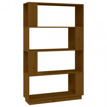 Bibliotecă/Separator cameră maro miere, 80x25x132 cm lemn pin - Img 2