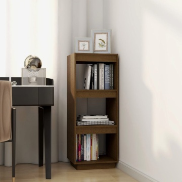 Bibliotecă/Separator cameră, maro miere, lemn masiv de pin - Img 3