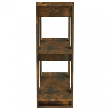 Bibliotecă/Separator cameră, stejar afumat, 80x30x87 cm - Img 5