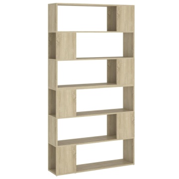 Bibliotecă/Separator cameră, stejar sonoma, 100x24x188 cm - Img 2