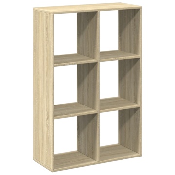 Bibliotecă/separator cameră stejar sonoma 69,5x29x103,5 cm lemn - Img 6