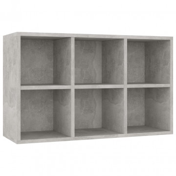 Bibliotecă/Servantă, gri beton, 66x30x97,8 cm, PAL - Img 7
