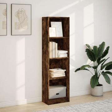 Bibliotecă, stejar fumuriu, 40x24x143 cm, lemn prelucrat - Img 3