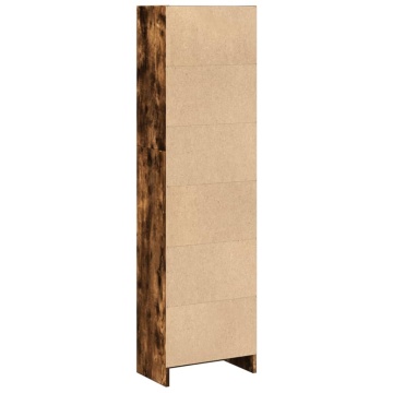 Bibliotecă, stejar fumuriu, 40x24x143 cm, lemn prelucrat - Img 5