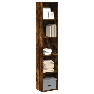 Bibliotecă, stejar fumuriu, 40x30x189 cm, lemn prelucrat - Img 1