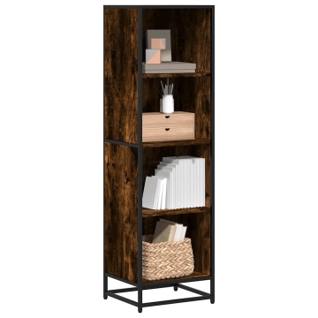 Bibliotecă, stejar fumuriu, 40x35x139 cm, lemn prelucrat - Img 1