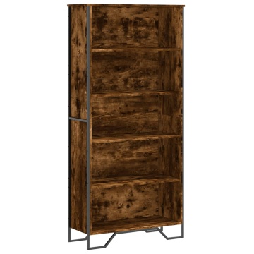 Bibliotecă, stejar fumuriu, 80x31x169 cm, lemn prelucrat - Img 2