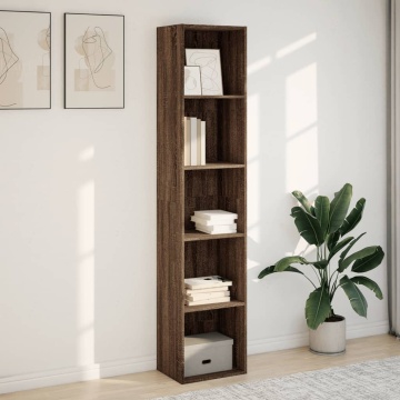 Bibliotecă, stejar maro, 40x30x189 cm, lemn prelucrat - Img 3