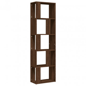 Bibliotecă, stejar maro, 45x24x160 cm, lemn compozit - Img 2