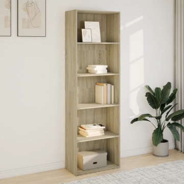Bibliotecă, stejar sonoma, 60x30x189 cm, lemn prelucrat - Img 3