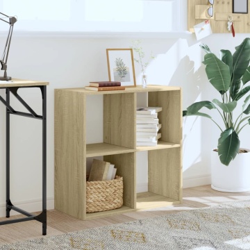 Bibliotecă, stejar sonoma, 68,5x32x68,5 cm, lemn prelucrat - Img 3