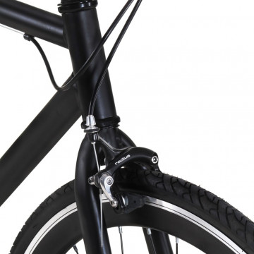 Bicicletă cu angrenaj fix, negru, 700c, 55 cm - Img 4