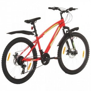 Bicicletă montană cu 21 viteze, roată 26 inci, 36 cm, roșu - Img 3