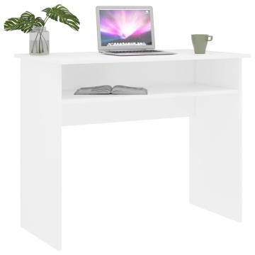 Birou, alb, 90x50x74 cm, lemn prelucrat - Img 3