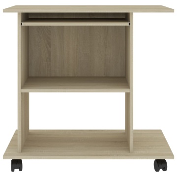 Birou computer, stejar sonoma, 80x50x75 cm, lemn prelucrat - Img 4