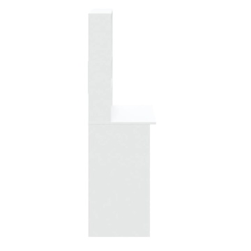 Birou cu rafturi, alb, 102x45x148 cm, lemn compozit - Img 5