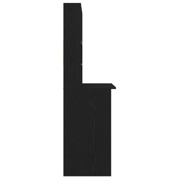 Birou cu rafturi, stejar negru, 102x45x148 cm, lemn prelucrat - Img 5