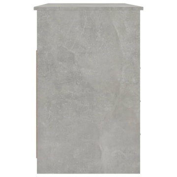 Birou cu sertare, gri beton, 102x50x76 cm, lemn prelucrat - Img 7