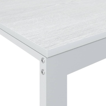 Birou de computer, alb, 110x60x73 cm, lemn prelucrat - Img 6
