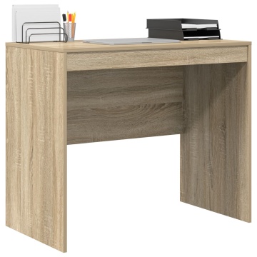 Birou de scris Stejar Sonoma Placi aglomerate 90 x 50 x 76 cm - Img 3