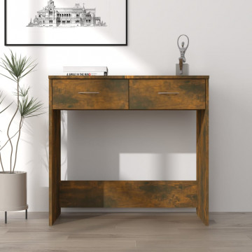 Birou, stejar fumuriu, 80x40x75 cm, lemn prelucrat - Img 1
