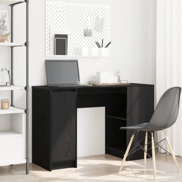 Birou Stejar negru 120x42x76 cm Lemn prelucrat - Img 1