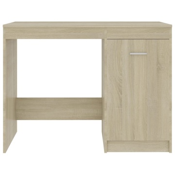 Birou, stejar sonoma, 100x50x76 cm, lemn prelucrat - Img 6