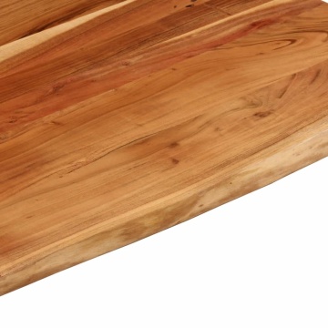 Blat birou 90x80x2,5 cm dreptunghiular lemn acacia margine vie - Img 5