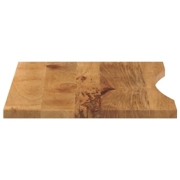 Blat birou cu decupaj curbat 100x50x2,5cm lemn masiv mango brut - Img 4