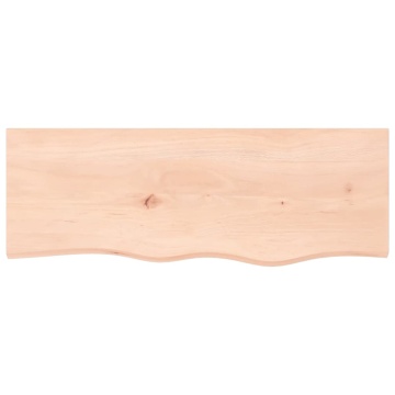 Blat de baie, 80x30x2 cm, lemn masiv netratat - Img 3