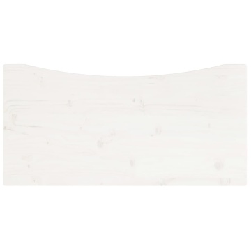 Blat de birou, alb, 80x40x2,5 cm, lemn masiv de pin - Img 4