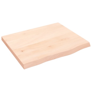 Blat de masă, 60x50x(2-4) cm, lemn masiv de stejar netratat - Img 2