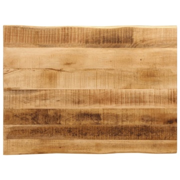 Blat de masă contur natural 80x60x2,5 cm lemn masiv mango brut - Img 1