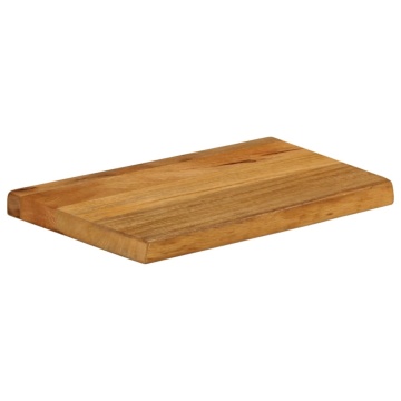 Blat de masă contur organic 50x20x2,5 cm lemn masiv de mango - Img 2