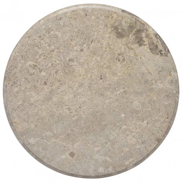 Blat de masă, gri, Ø60x2,5 cm, marmură - Img 1