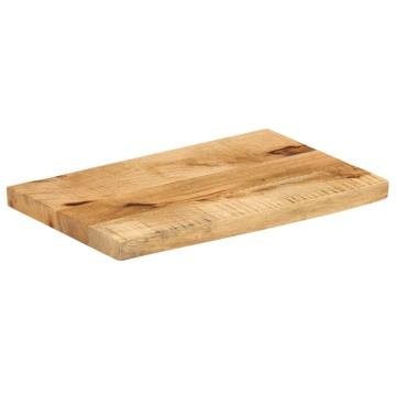 Blat de masă margine naturală, 40x20x3,8 cm, lemn masiv mango - Img 2