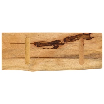 Blat de masă margine naturală, 70x20x2,5 cm, lemn masiv mango - Img 8