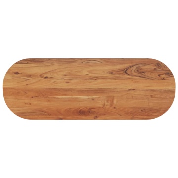 Blat de masă oval, 110x40x3,8 cm, lemn masiv de acacia - Img 1