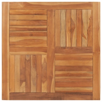 Blat de masă pătrată, 90 x 90 x 2,5 cm, lemn masiv de tec - Img 1