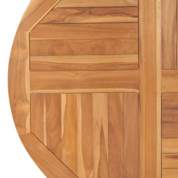 Blat de masă rotund, 90 cm, lemn masiv de tec, 2,5 cm - Img 3