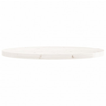 Blat de masă rotund, alb, Ø90x3 cm, lemn masiv de pin - Img 3