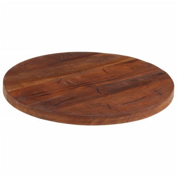 Blat de masă rotund, Ø 50x2,5 cm, lemn masiv reciclat - Img 2