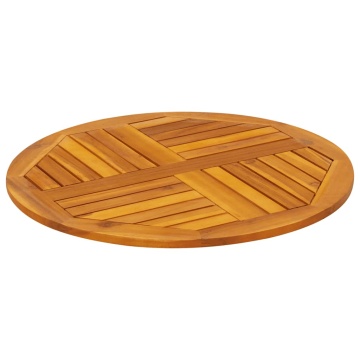 Blat de masă rotund, Ø70x2 cm, lemn masiv de acacia - Img 4