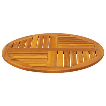 Blat de masă rotund, Ø70x2 cm, lemn masiv de acacia - Img 8