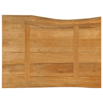 Blat masă 80x60x2,5 cm lemn masiv mango - Img 8