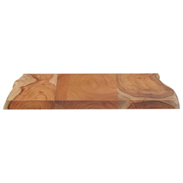 Blat masă 80x60x2,5cm dreptunghiular lemn acacia contur natural - Img 5